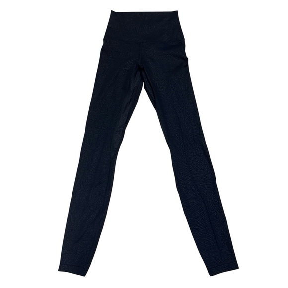 Lululemon Align High Rise Black Emboss Leggings - Picture 2 of 7